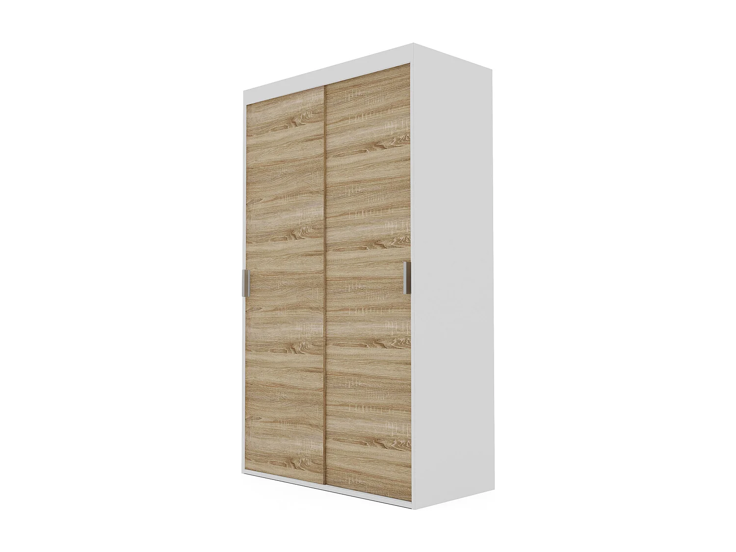 Armoire coulissante à deux portes PEDRI 120 cm – blanc/chêne sonoma