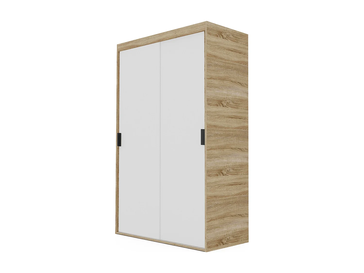 Armoire coulissante à deux portes PEDRI 120 cm – blanc/chêne sonoma