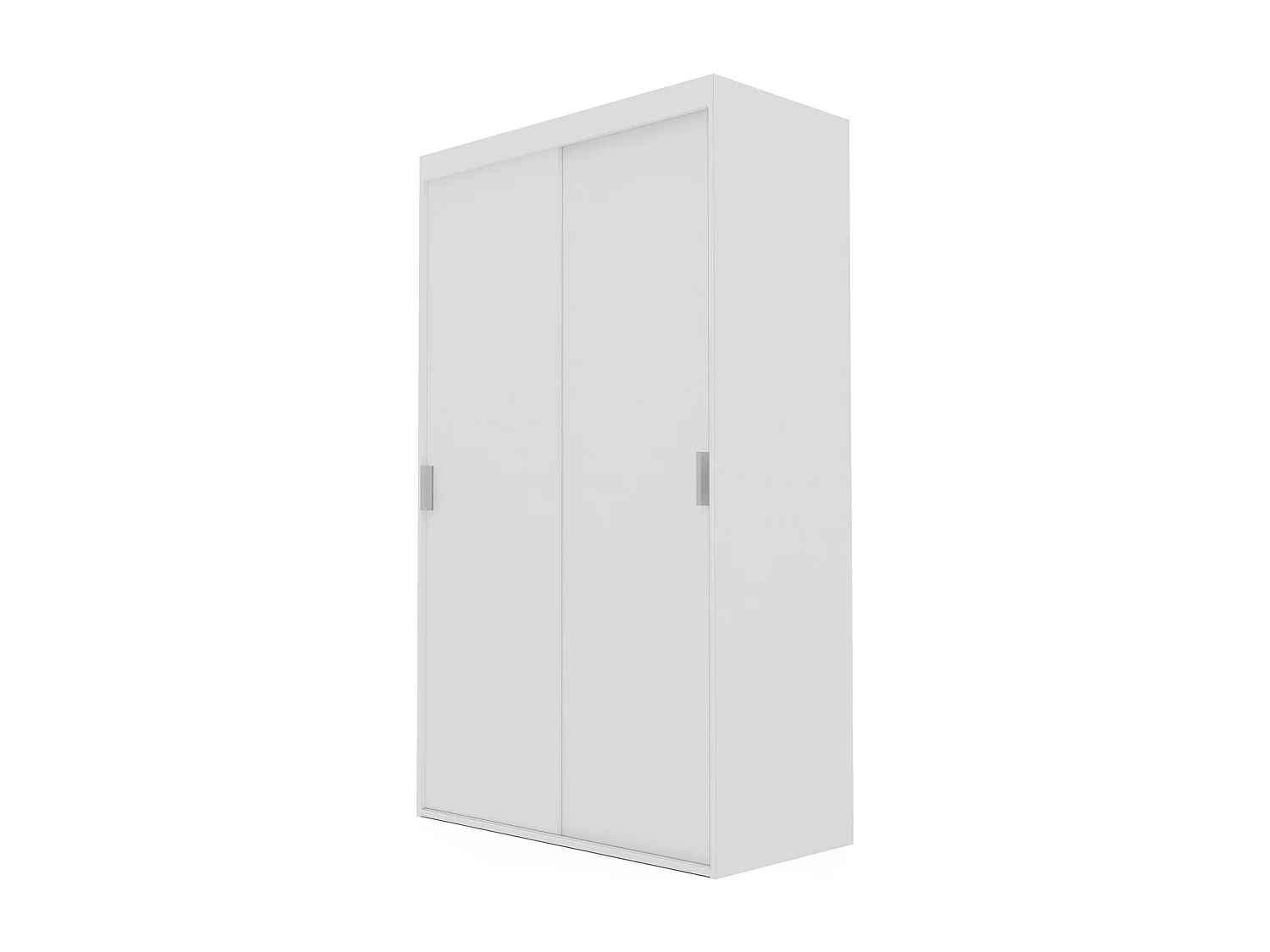 Armoire coulissante blanche à deux portes PEDRI 120 cm