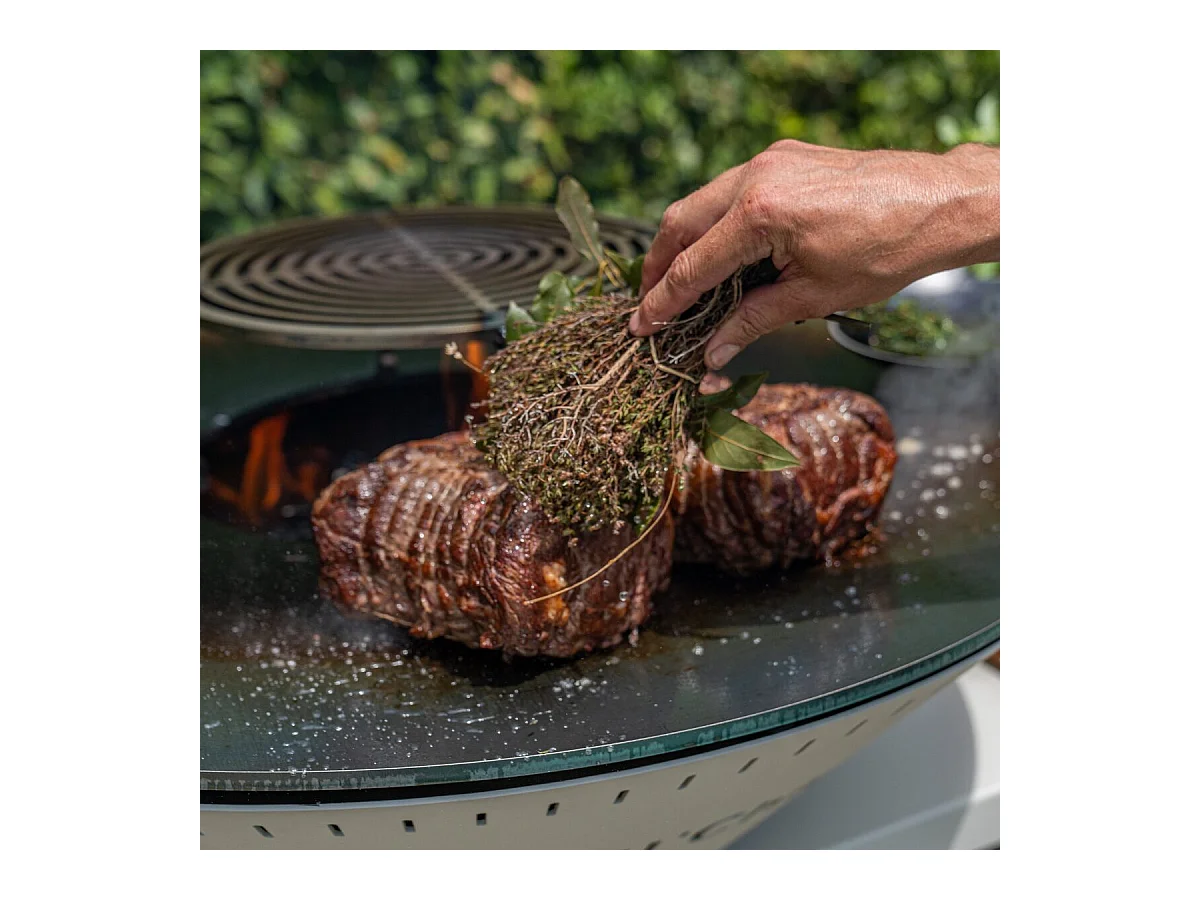 TRADITIONNEL Brasero Double Cuve Aluminium 83x90cm - Anthracite - Discret et pratique pour des moments en extérieur