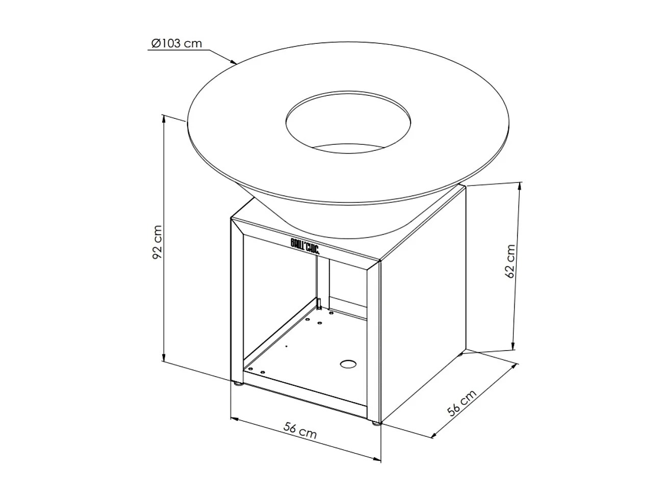 Brasero Classique Corten 103 Simple Cuve
