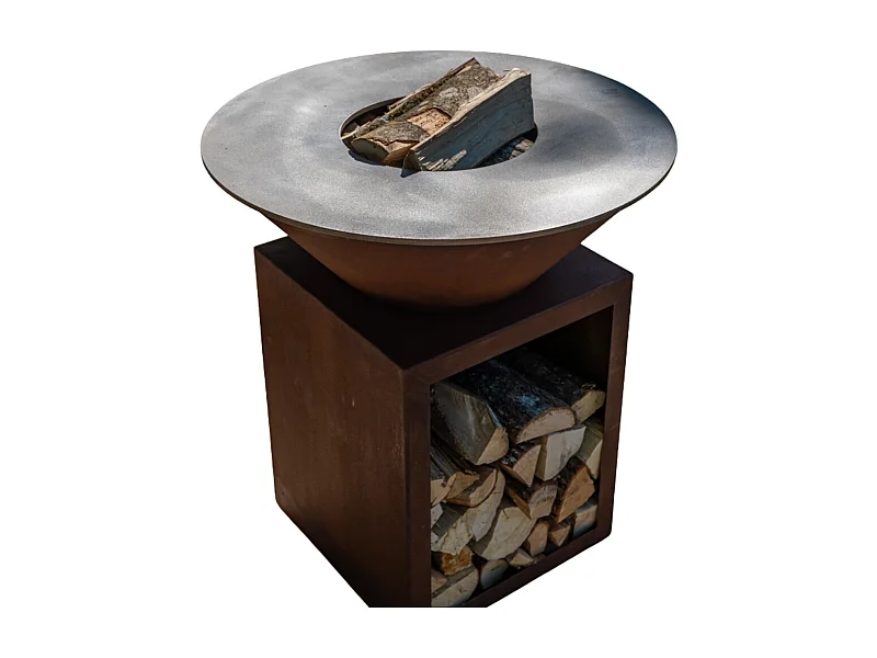 CLASSIQUE Simple Cuve Corten - Brasero Ø103x90 cm - Idéal pour des moments conviviaux et chaleureux avec un design élégant