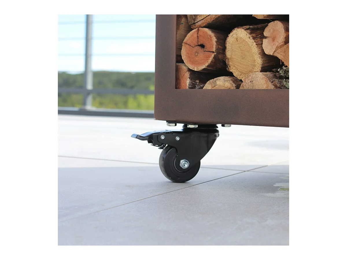 Pack Printemps Brasero Plancha Barbecue Traditionnel Corten Simple Cuve 103x90cm - Un brasero traditionnel en acier Corten pour des soirées conviviales et