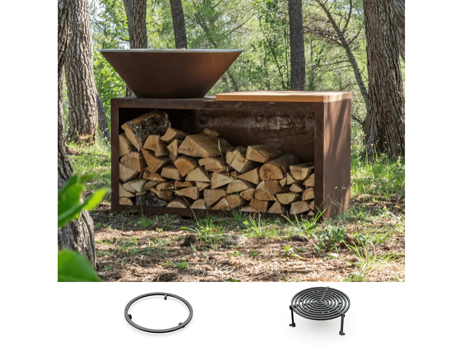 Pack Decouverte Brasero Traditionnel Corten 103 Simple Cuve