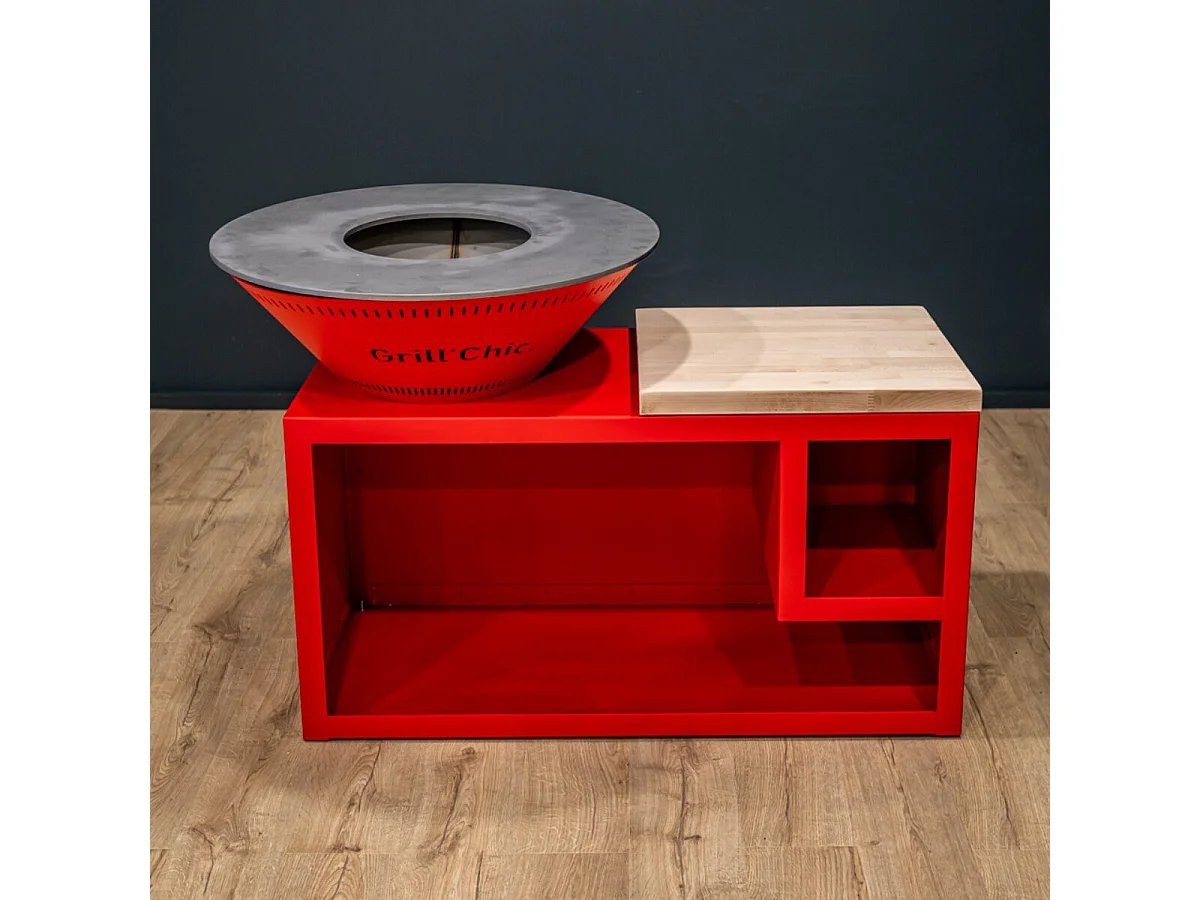 Brasero Traditionnel Aluminium 83 Rouge Double Cuve