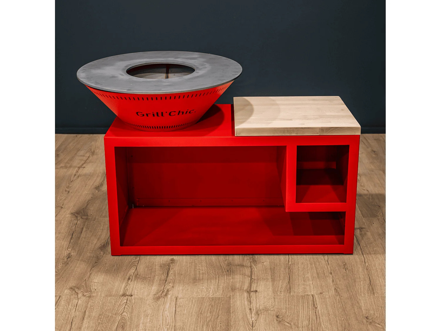 Brasero Traditionnel Aluminium 83 Rouge Double Cuve