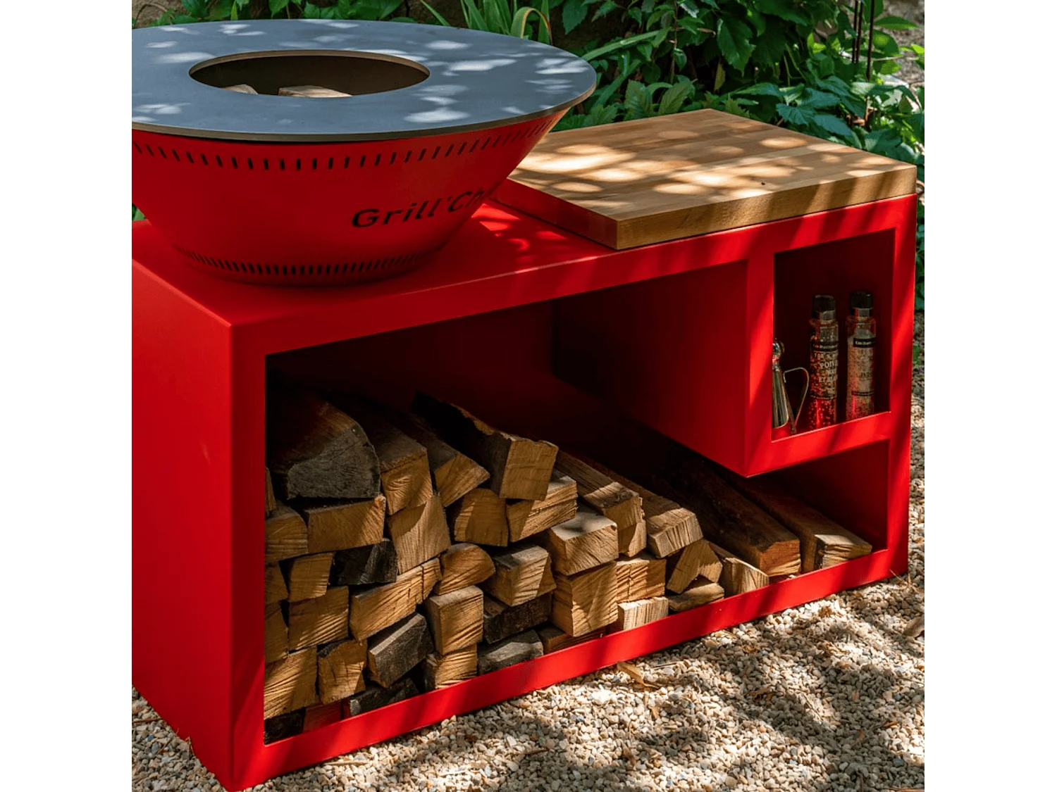 Brasero Traditionnel Aluminium 83 Rouge Double Cuve