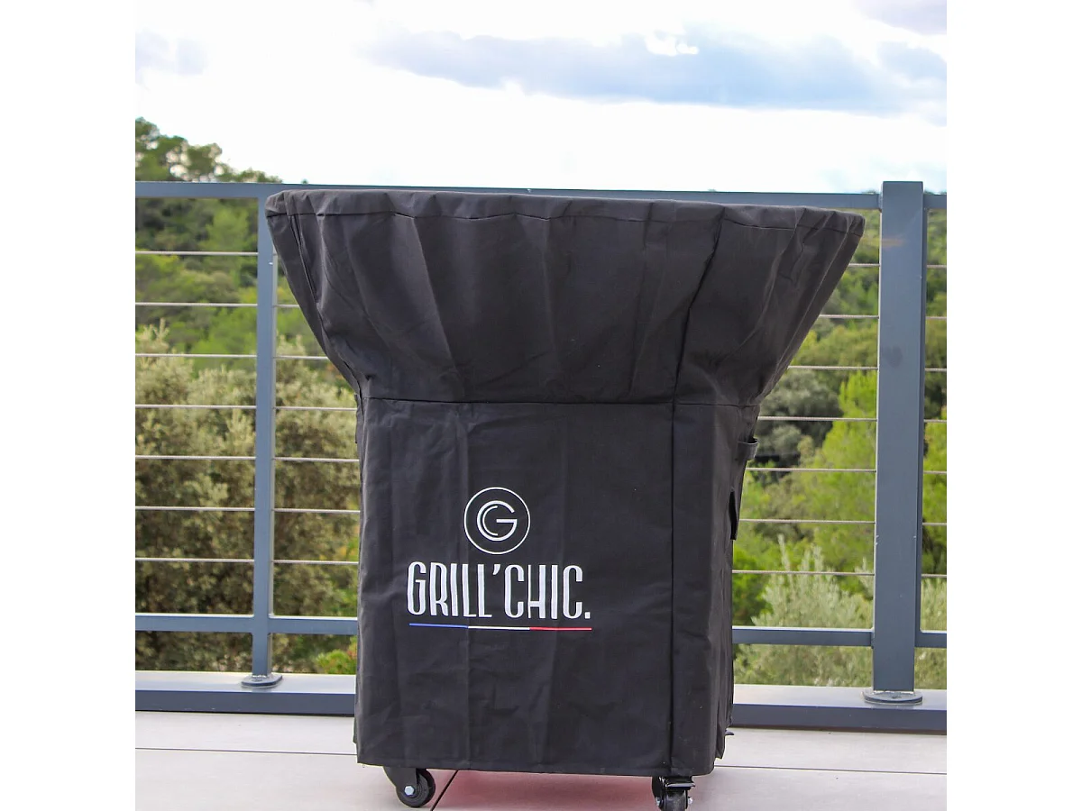 Pack Printemps Brasero Plancha Barbecue Cévenol Corten Simple Cuve Bois Rond 74x90 cm - Avec rangement bois - Un brasero rond au style authentique et chaleureux