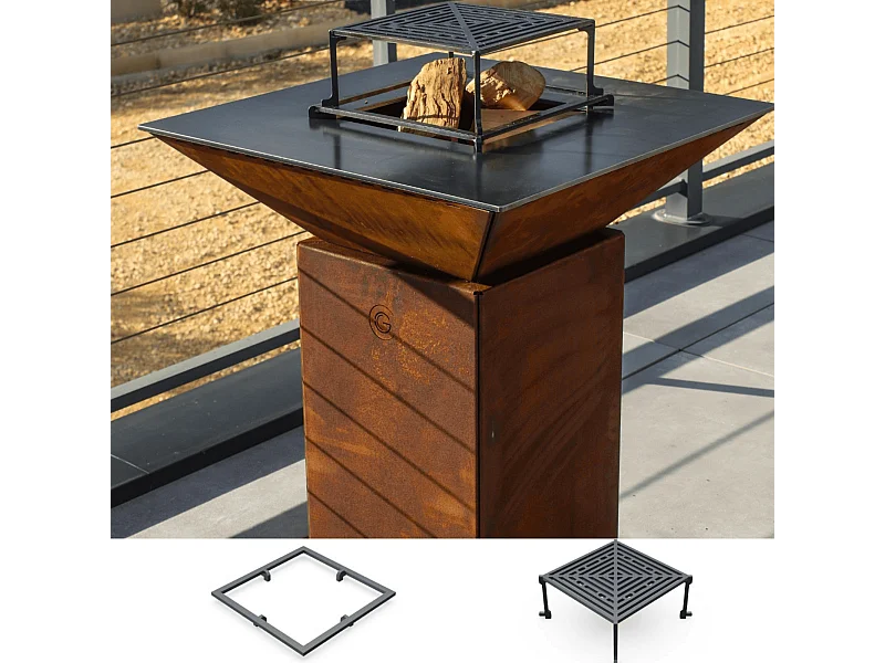 Pack Decouverte Brasero Cevenol Corten Normal Carre 74 Simple Cuve