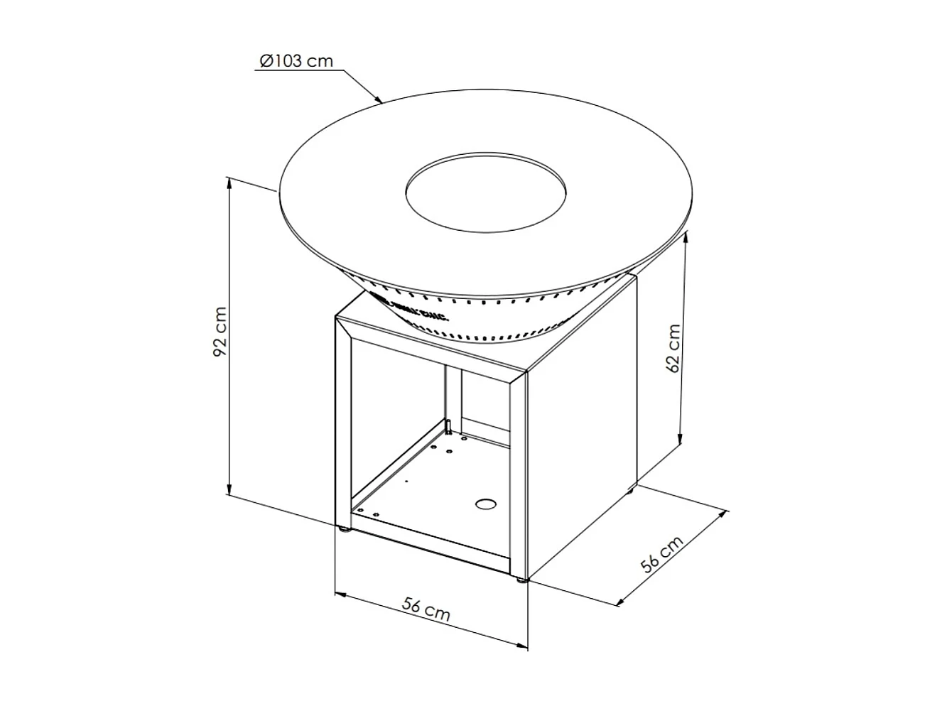 Brasero Classique Acier 103 Imitation Corten