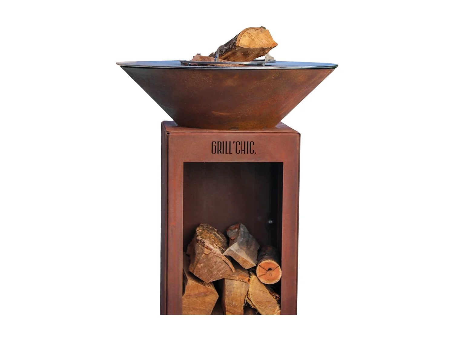 Brasero Auvergnat Corten Bois Rond 62 Simple Cuve