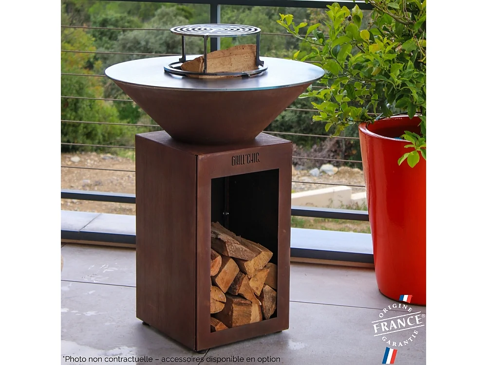 Brasero Cevenol Corten Bois Rond 74 Simple Cuve