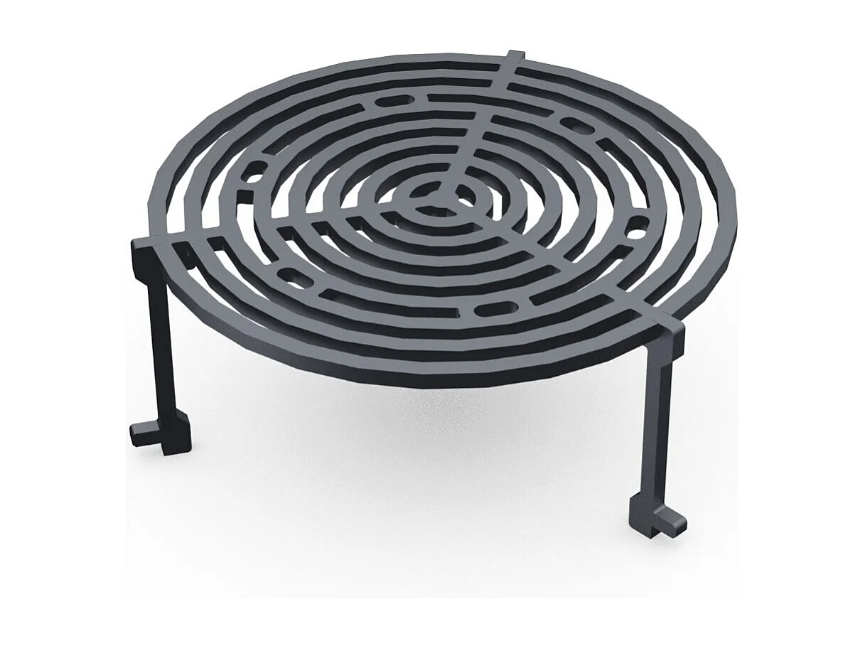 Pack Découverte Brasero CLASSIQUE Double Cuve Acier Thermolaqué 103x90 cm - Rouge - Un ensemble tout en un pour cuisiner et se rassembler autour du feu