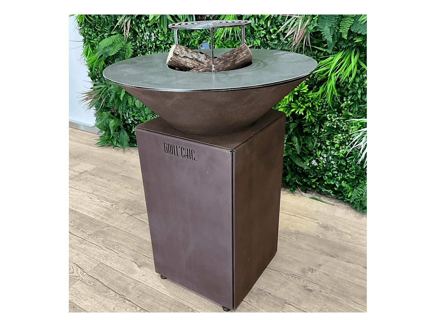 AUVERGNAT Brasero Simple Cuve Corten - Rond - Sans rangement bois - Design moderne et fonctionnel pour vos moments chaleureux