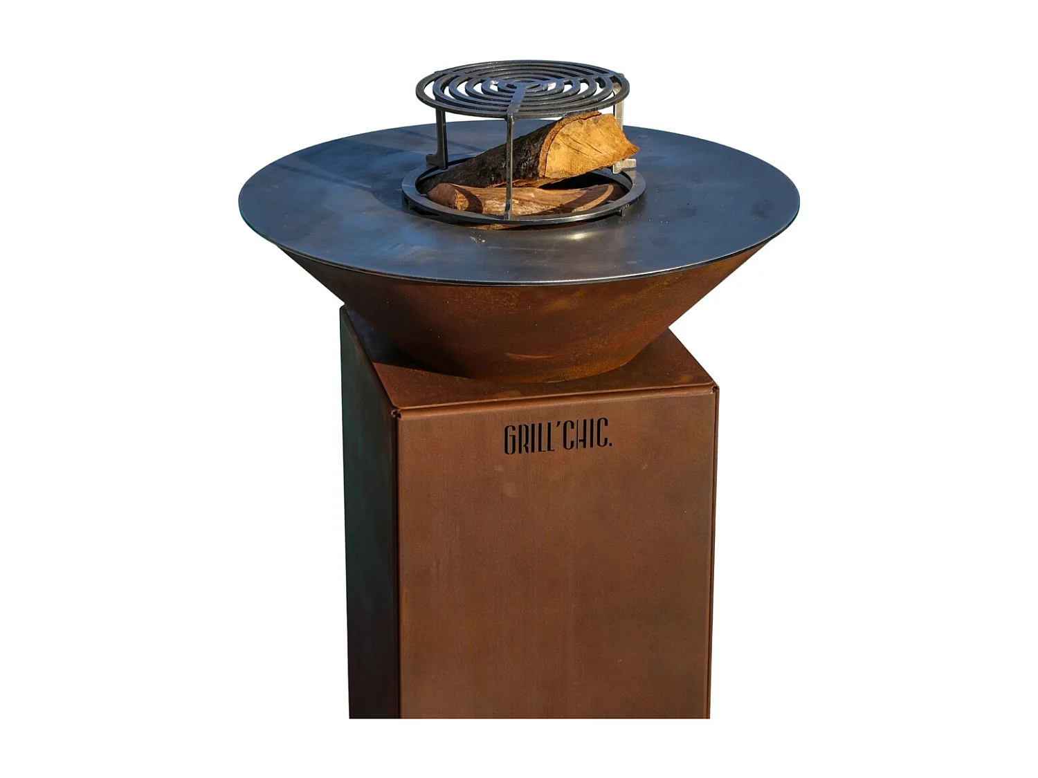 Brasero Auvergnat Corten Normal Rond 62 Simple Cuve