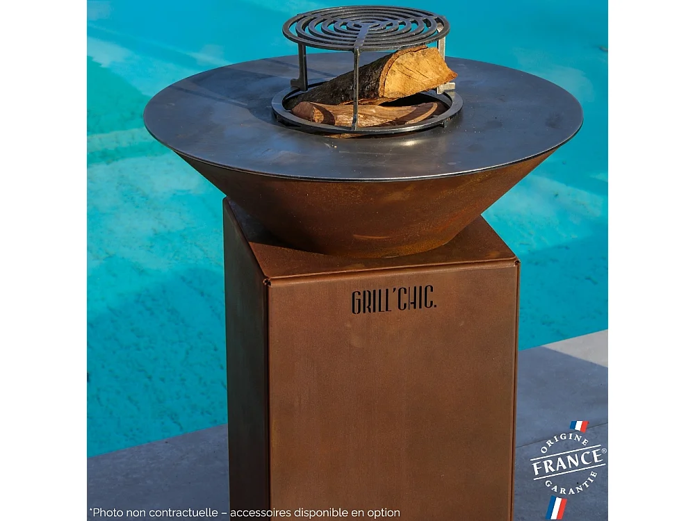 Brasero Auvergnat Corten Normal Rond 62 Simple Cuve