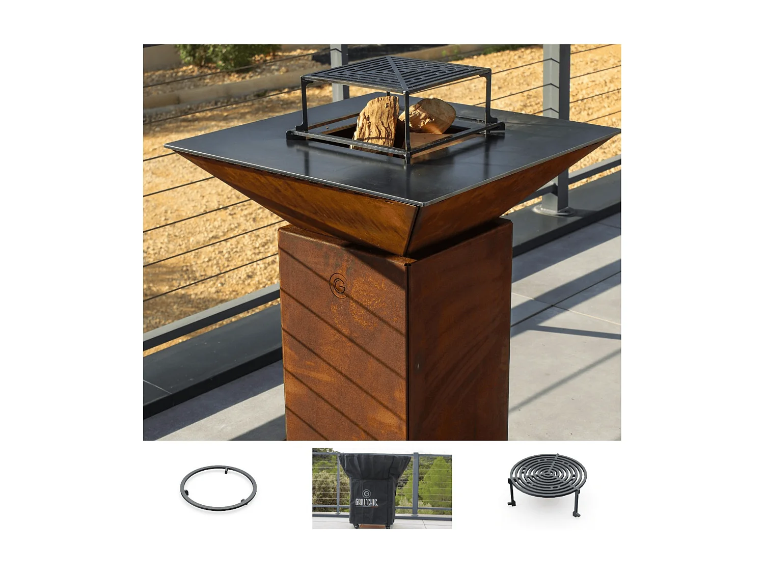 Pack Printemps Brasero Cevenol Corten Normal Carre 74 Simple Cuve