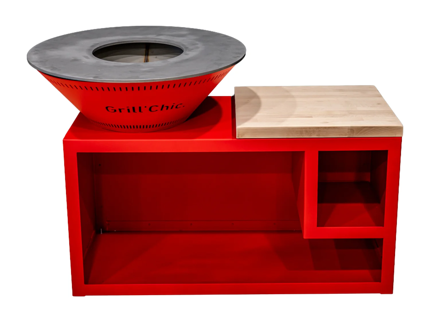 Brasero Traditionnel Aluminium 103 Rouge Double Cuve