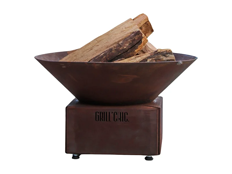 CEVENOL POOL Simple Cuve Corten - Brasero rond - Parfait pour une ambiance conviviale et une touche d’élégance dans votre jardin