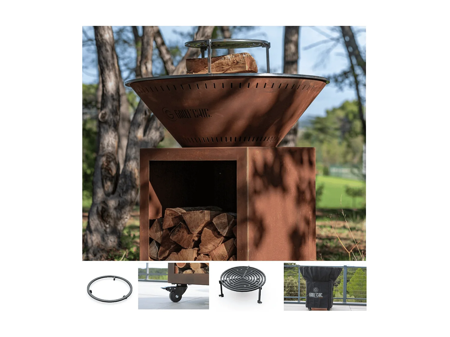 Pack Printemps Brasero Classique Corten 103 Double Cuve