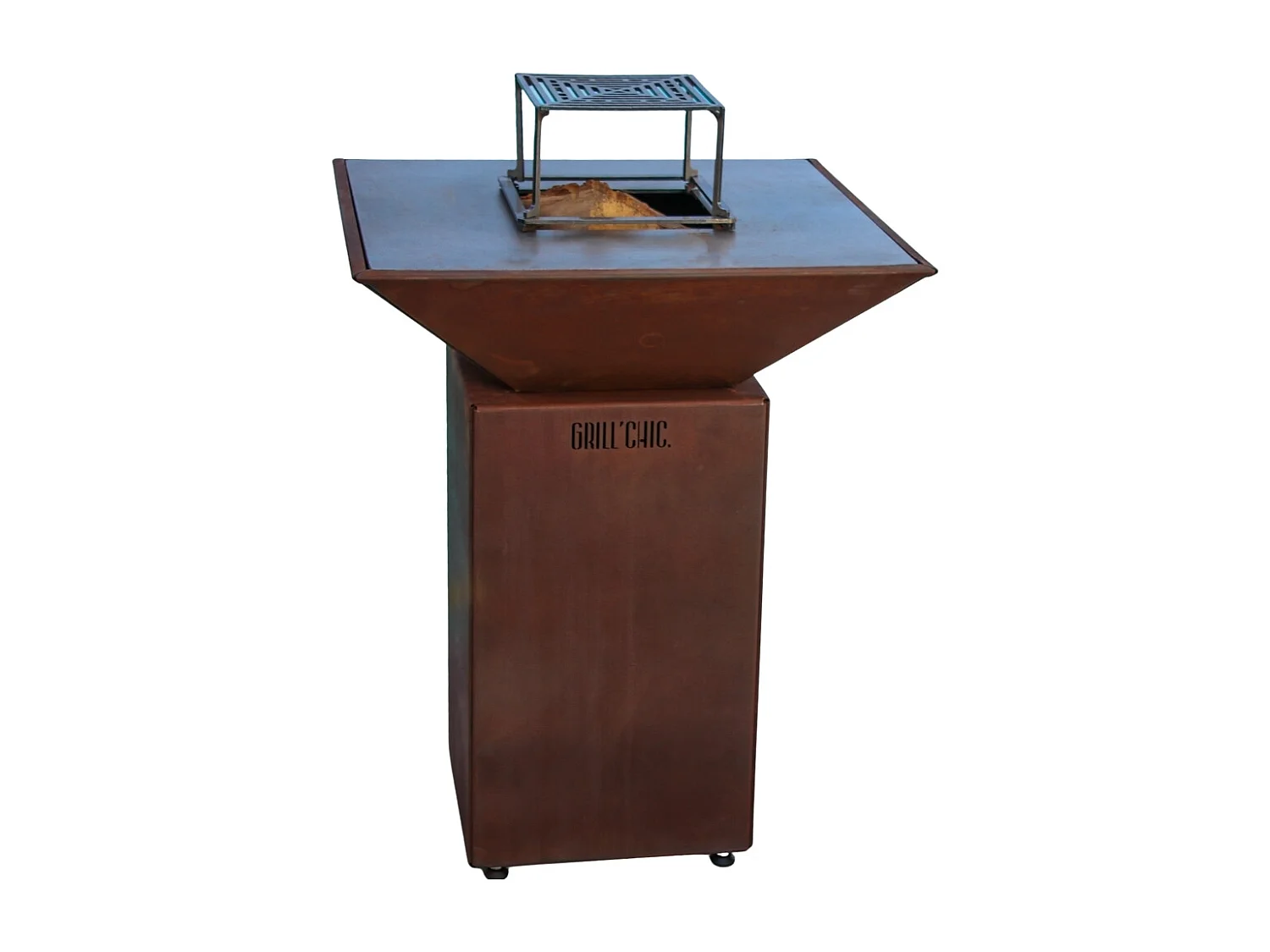 Brasero Auvergnat Corten Normal Carre 62 Simple Cuve