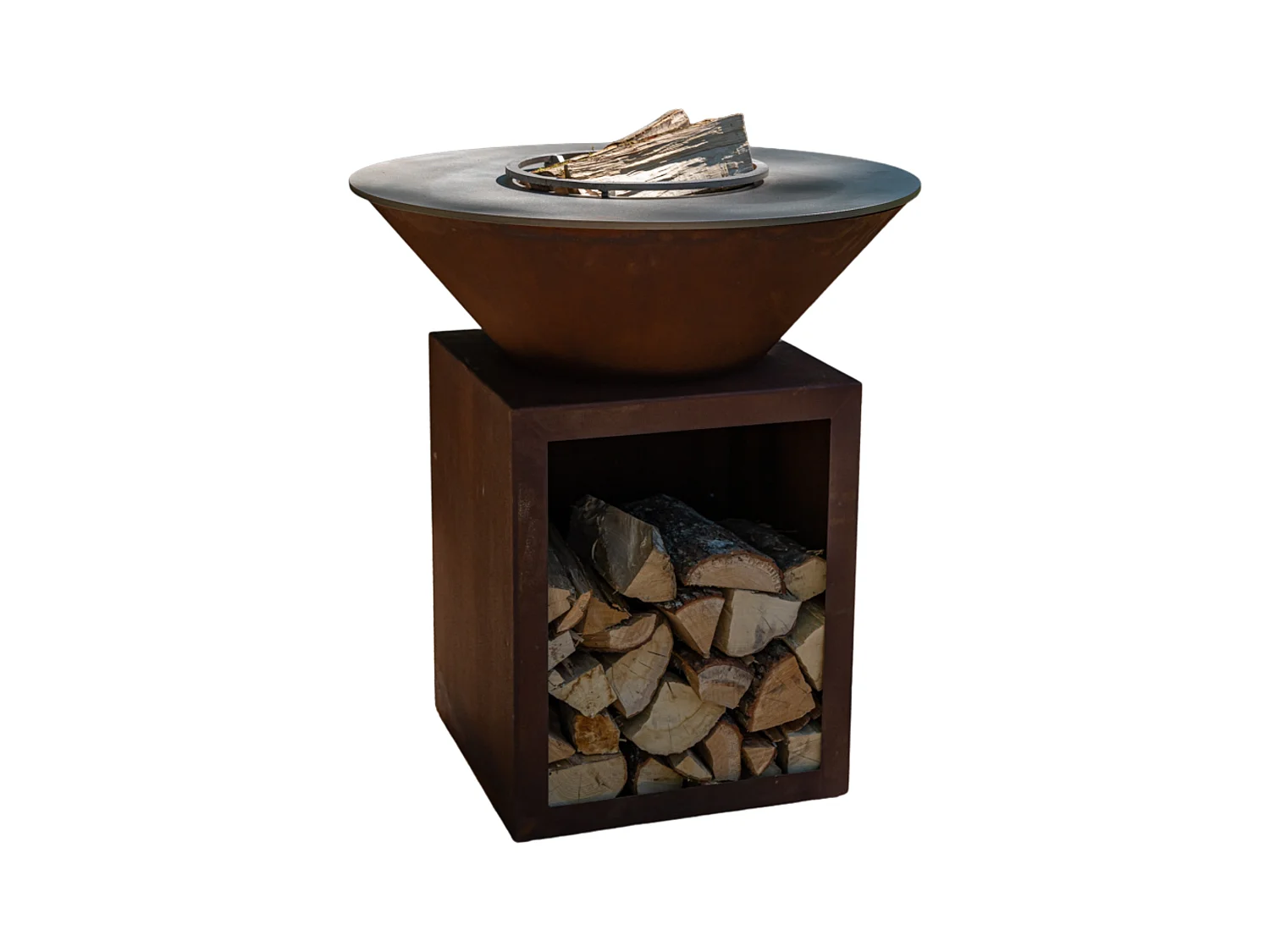 CLASSIQUE Brasero Simple Cuve Corten 83x90cm - Compact et pratique pour vos moments en extérieur