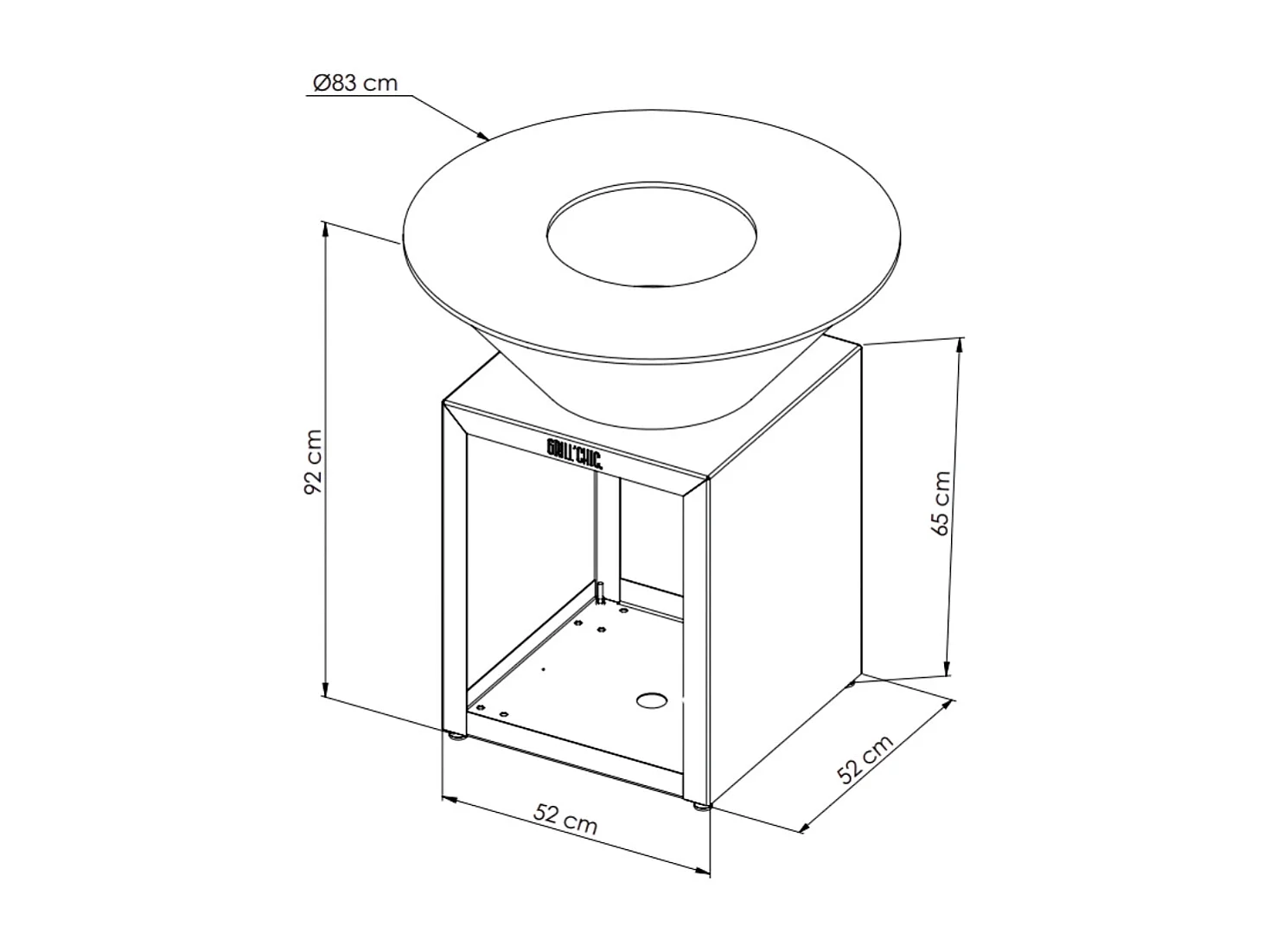 Brasero Classique Corten 83 Simple Cuve