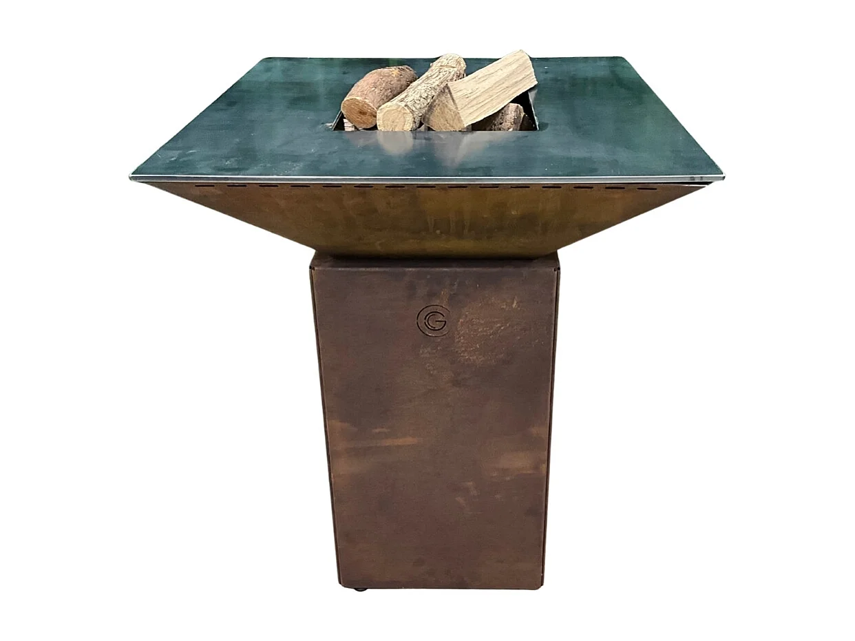 Brasero Cevenol Corten Normal Carre 74 Simple Cuve
