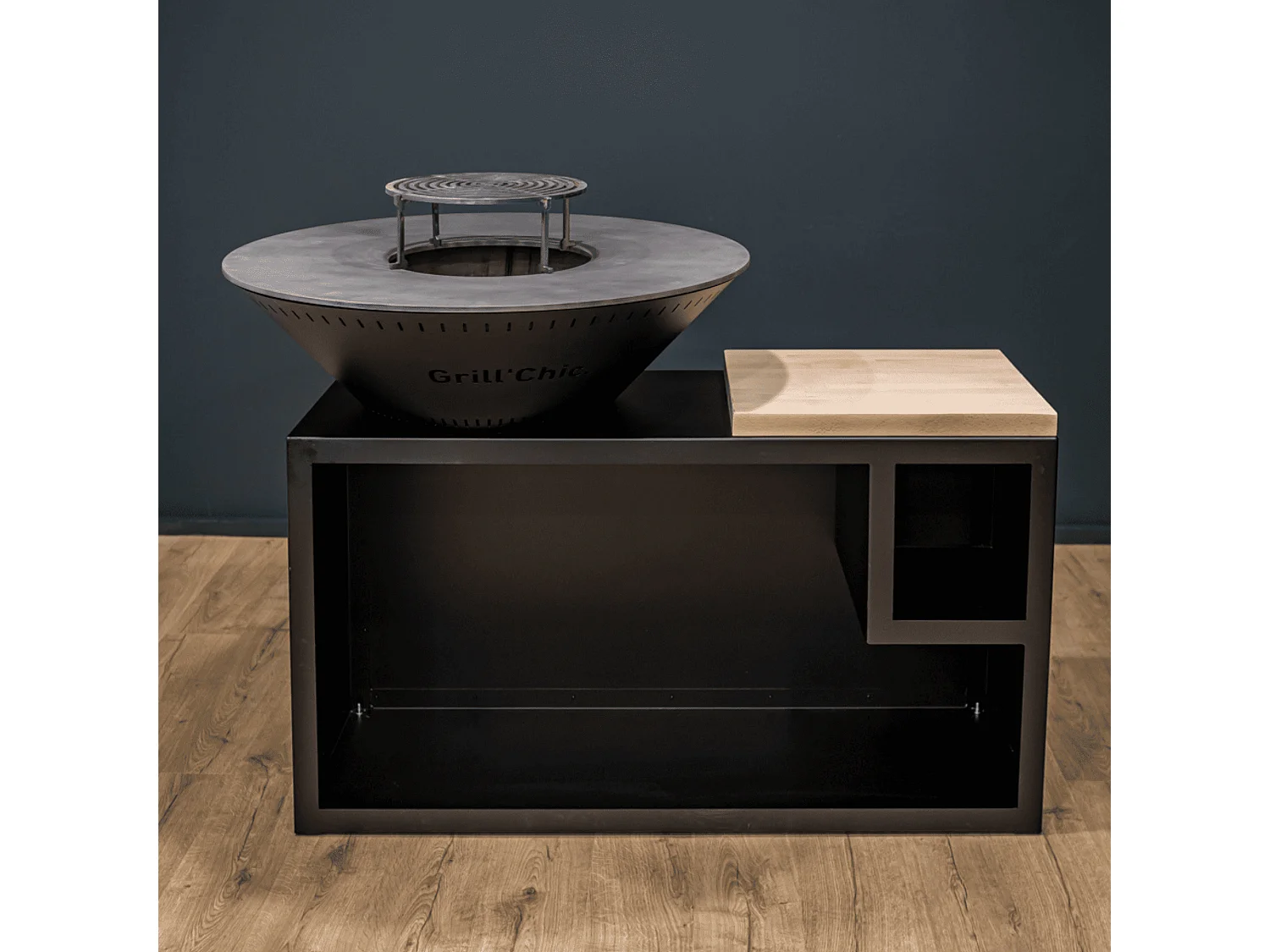 Brasero Traditionnel Aluminium 83 Noir Double Cuve