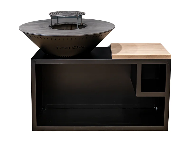 Brasero Traditionnel Aluminium 83 Noir Double Cuve