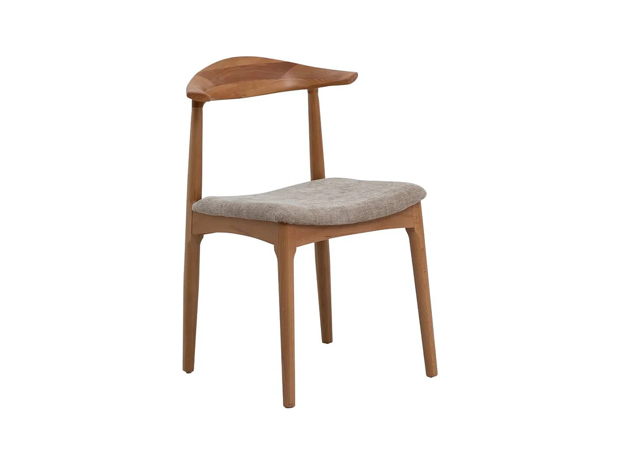 Silla de madera de haya clara Aline (lote de 2)