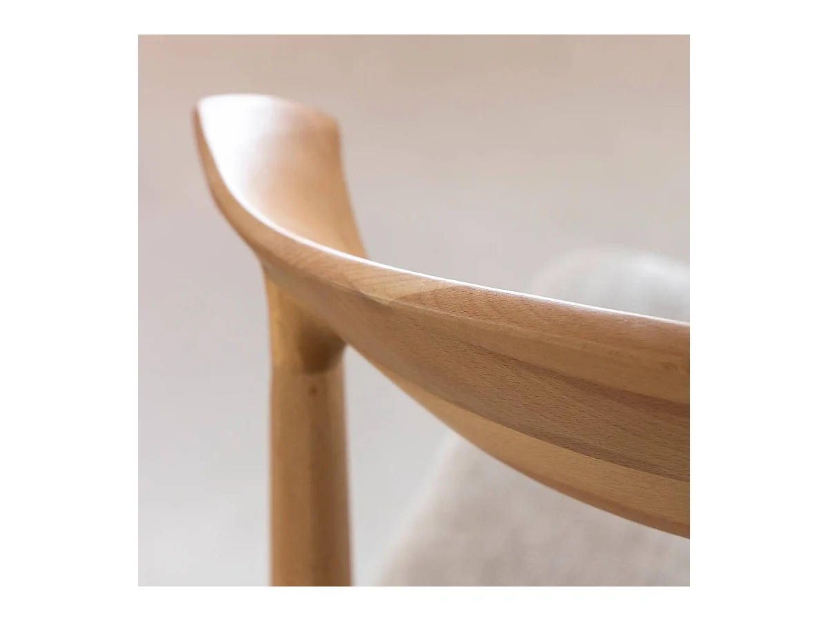 Silla de madera de haya clara Aline (lote de 2)