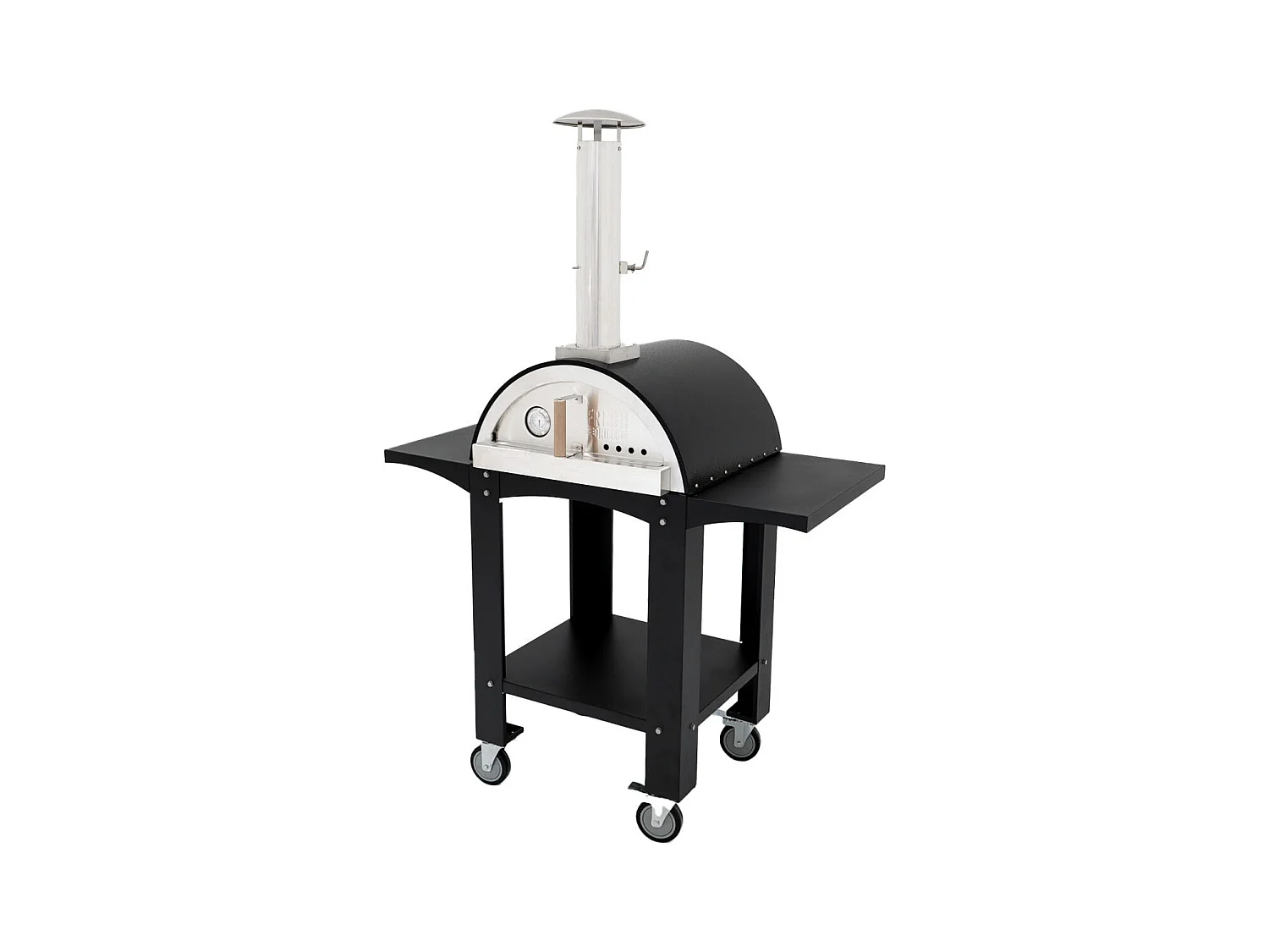 Forno da tavolo per pizza all'aperto 35cm in Acciaio Inox Postazioni di Preparazione Portatili in Legno