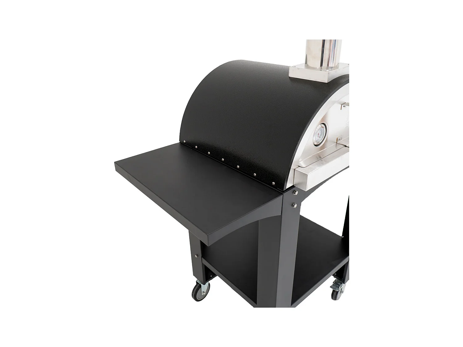 Forno da tavolo per pizza all'aperto 35cm in Acciaio Inox Postazioni di Preparazione Portatili in Legno