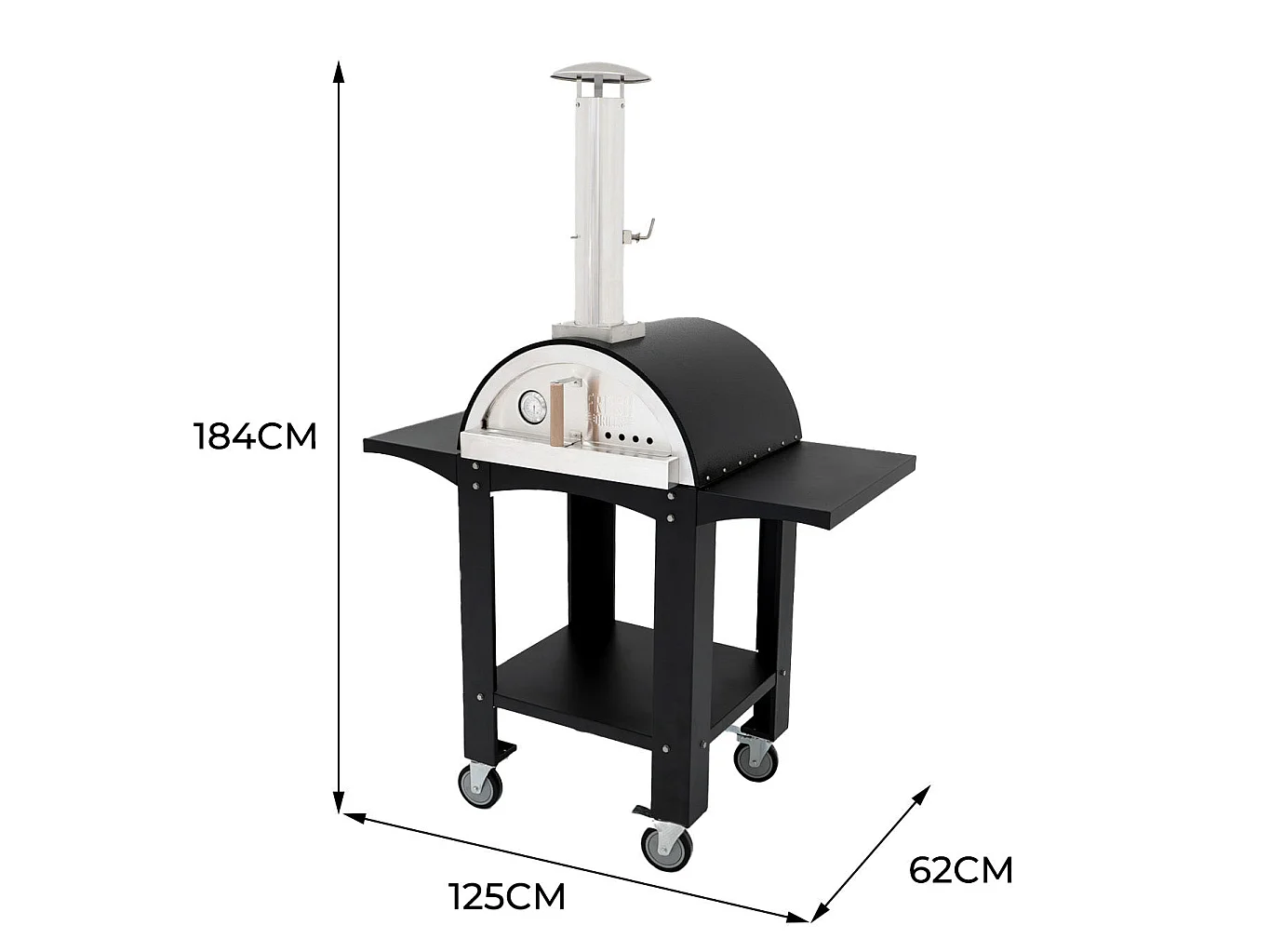Fresh Grills fritstående ekstra stor pizzaovn med forberedelsesstationer