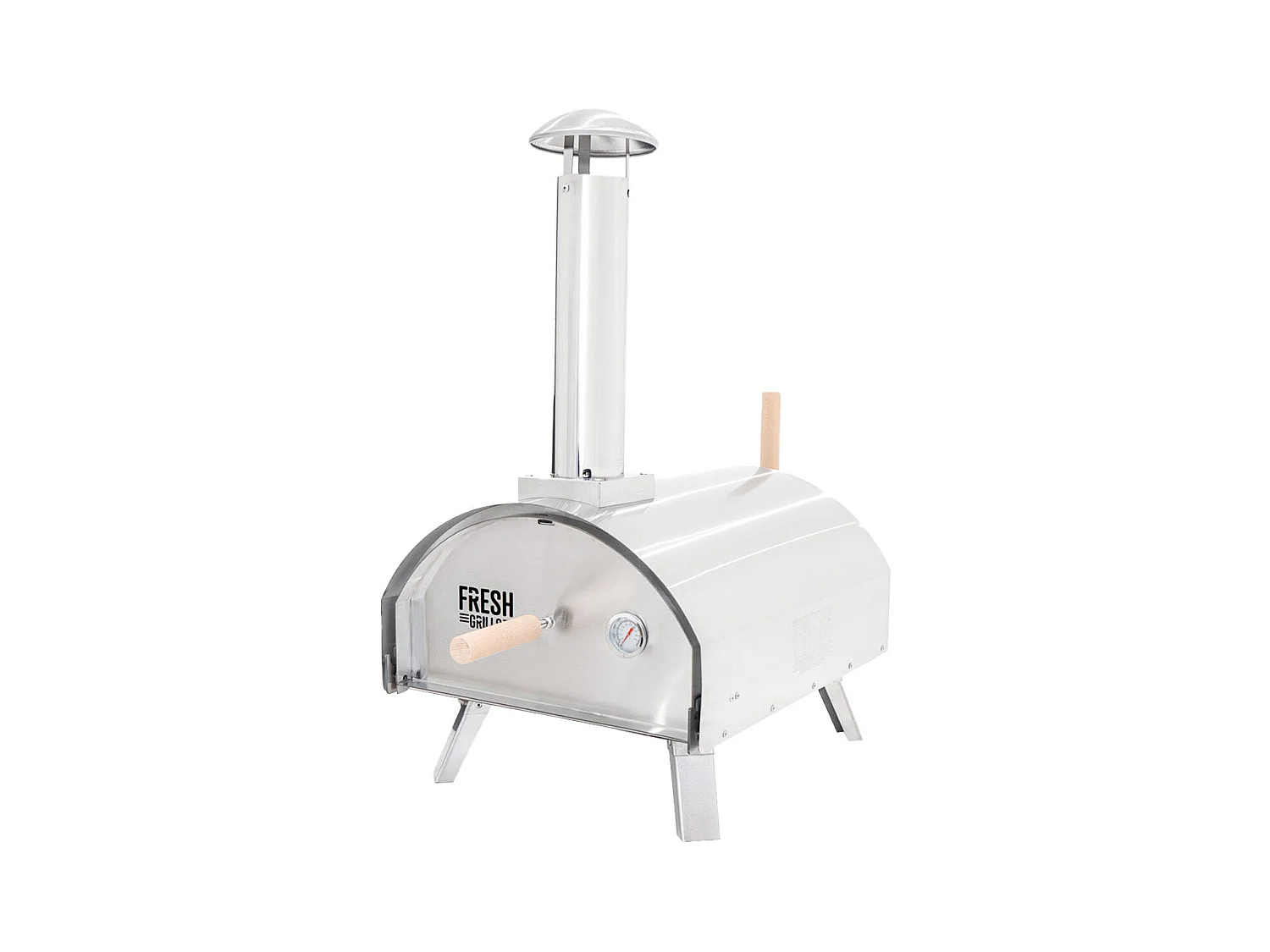 Forno da tavolo per pizza all'aperto 30cm in acciaio inox portatile a carbonella