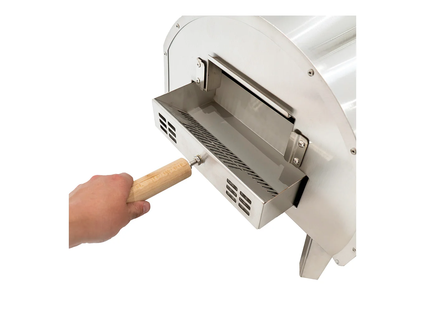 Forno da tavolo per pizza all'aperto 30cm in acciaio inox portatile a carbonella