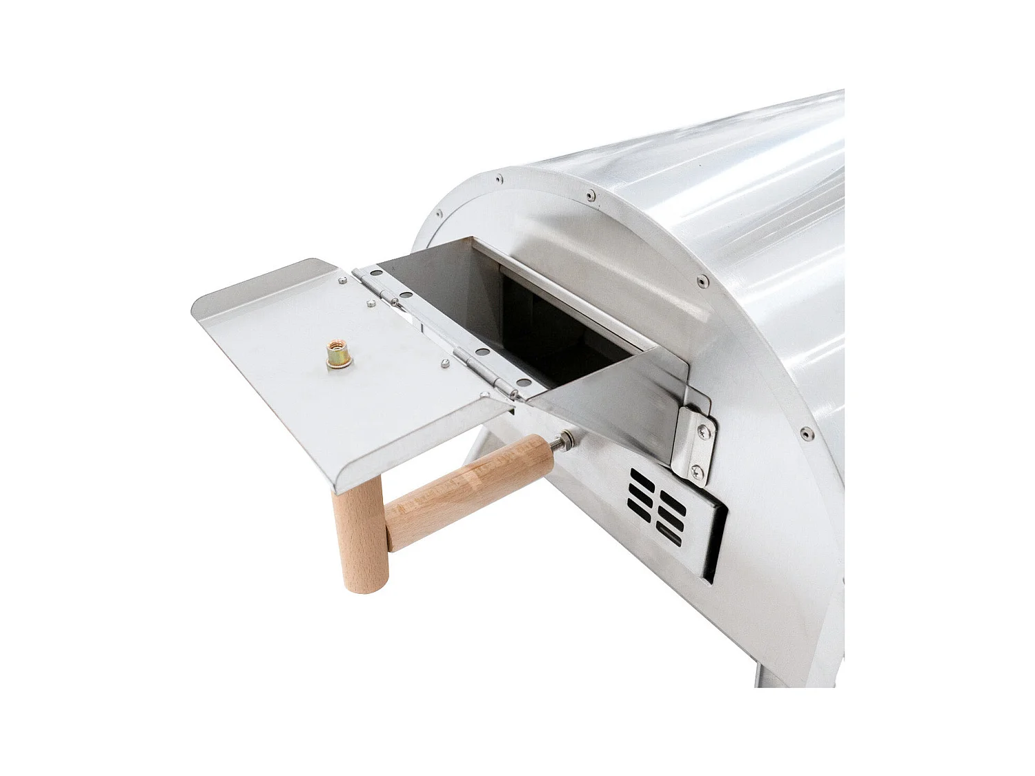 Forno da tavolo per pizza all'aperto 35cm in Acciaio Inox Extra Large Alimentazione a Legno Carbone Pellets