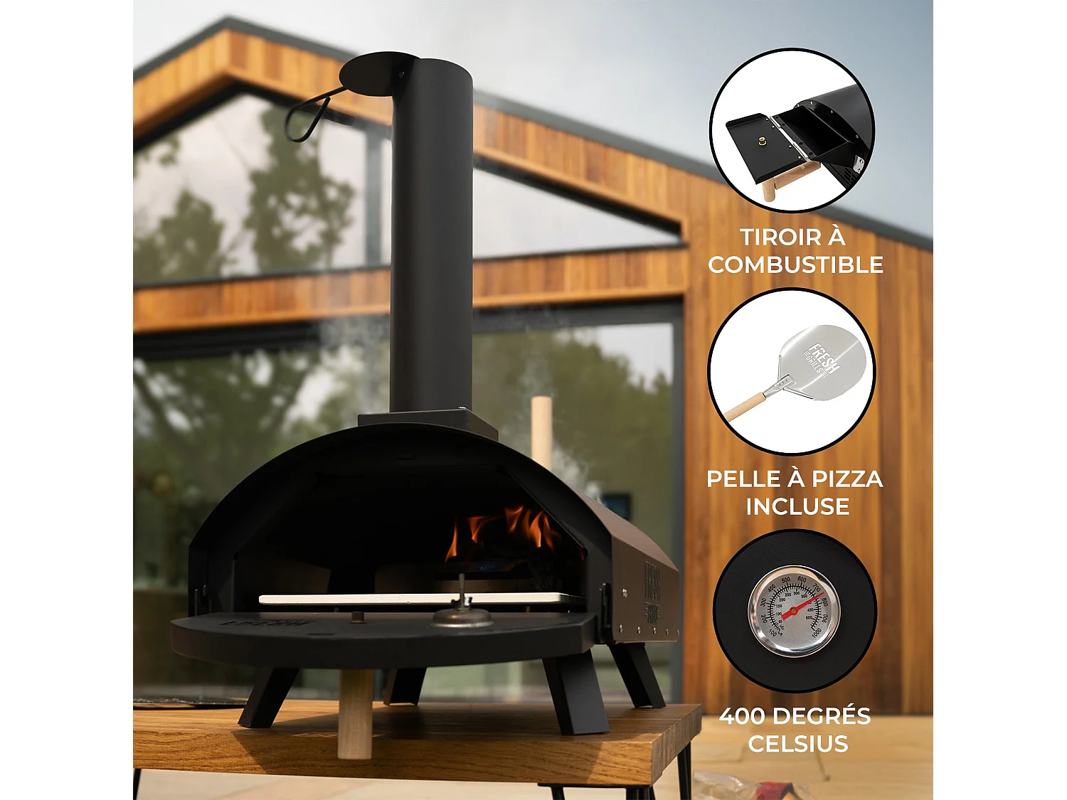 Klassischer Outdoor-Pizzaofen