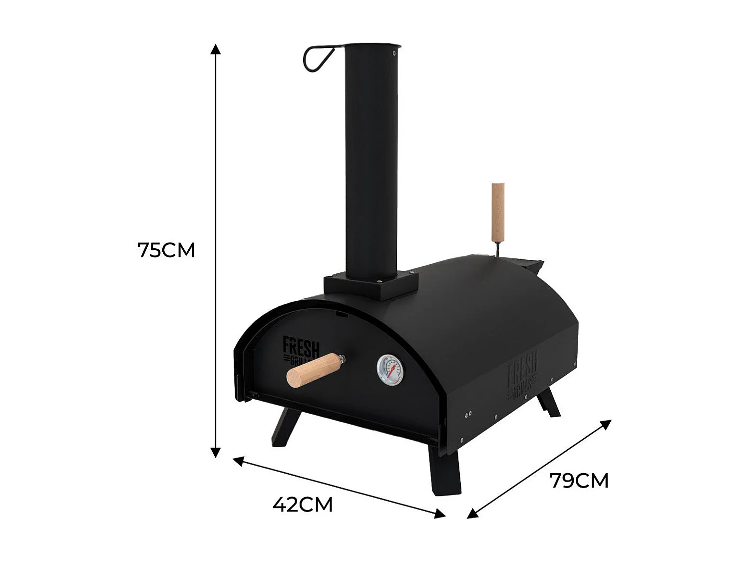 Klassischer Outdoor-Pizzaofen