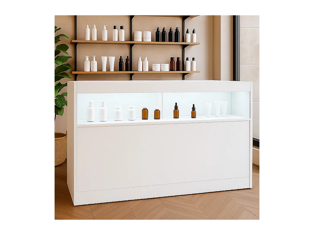 B1500 LED-Ladentheke – Weiß