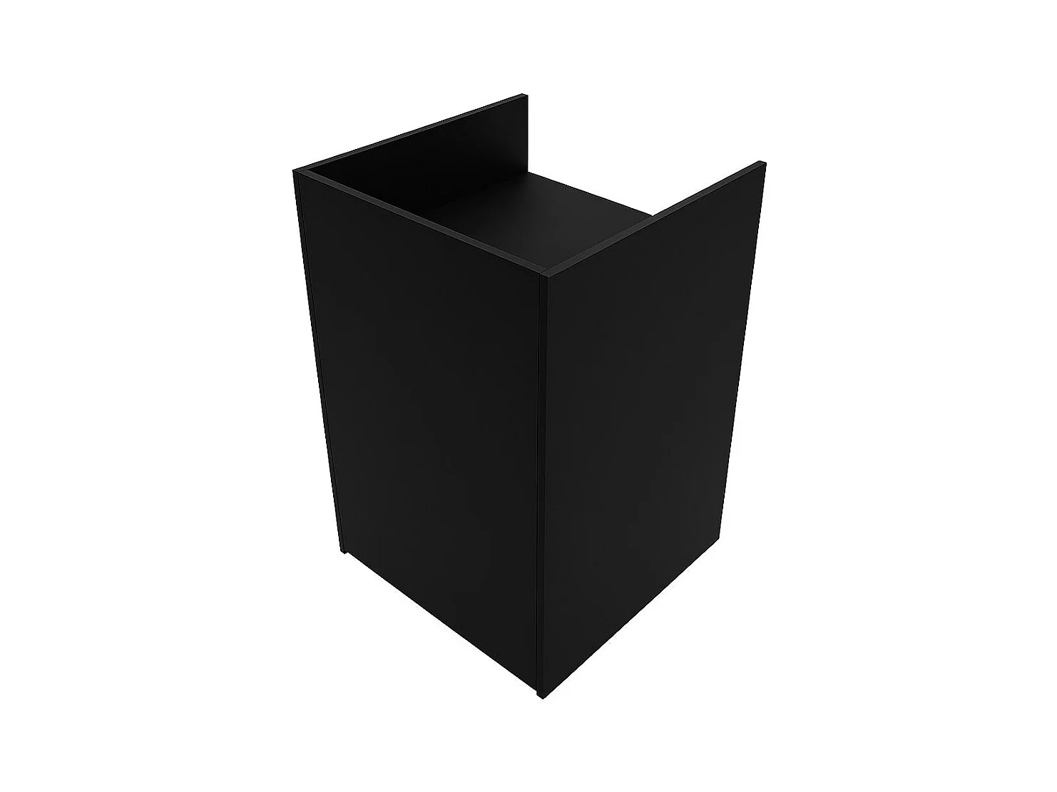Comptoir de Vente Pour Caisse en MDF Noir TB60 Meuble de Commerce Réception