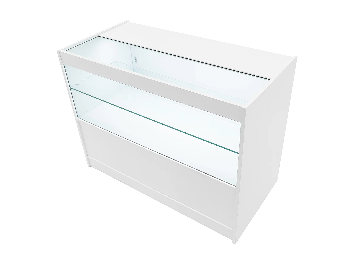 Mostrador Comercial con Luz LED C1200 120x60x90cm – Blanco