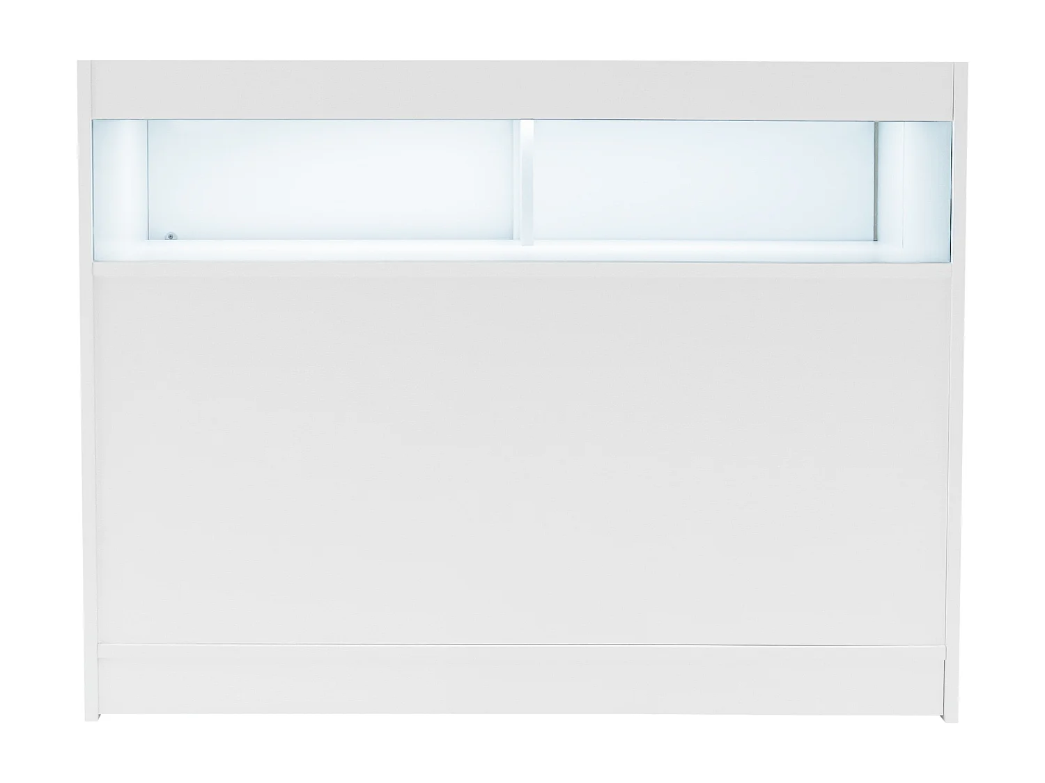 Comptoir de Vente Blanc LED Intégrés B1200 Portes Coulissantes [2 Clés INCLUS]