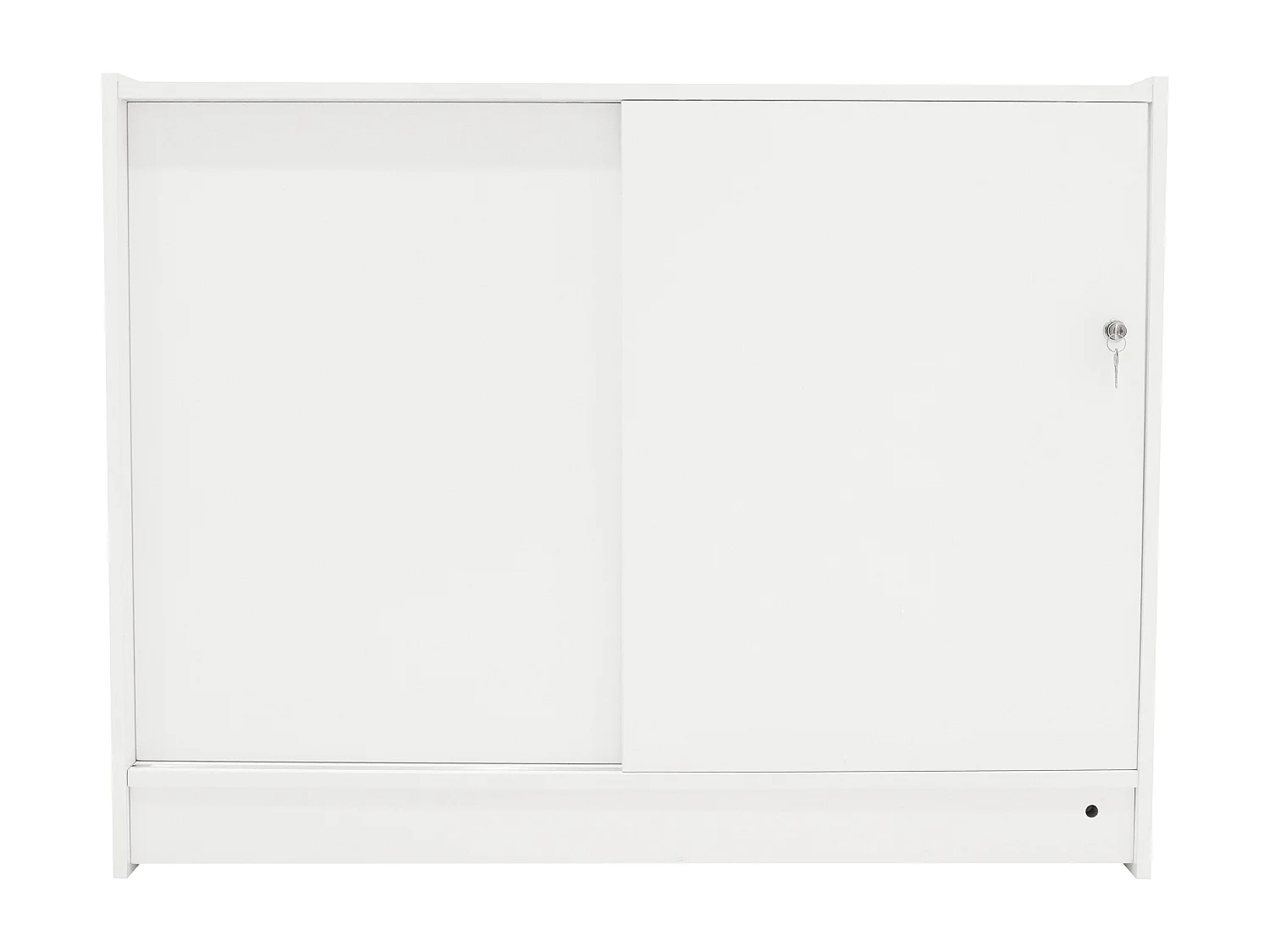 Comptoir de Vente Blanc LED Intégrés B1200 Portes Coulissantes [2 Clés INCLUS]