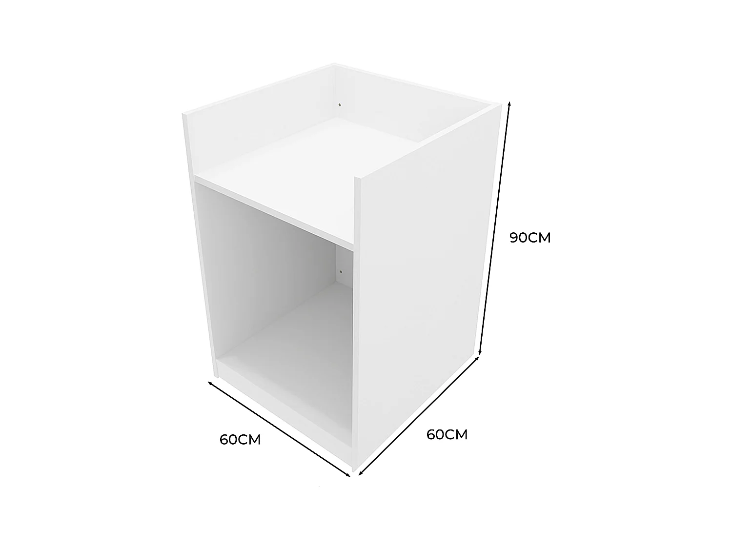 TB60 Ladentheke mit Kassenblock – Weiß