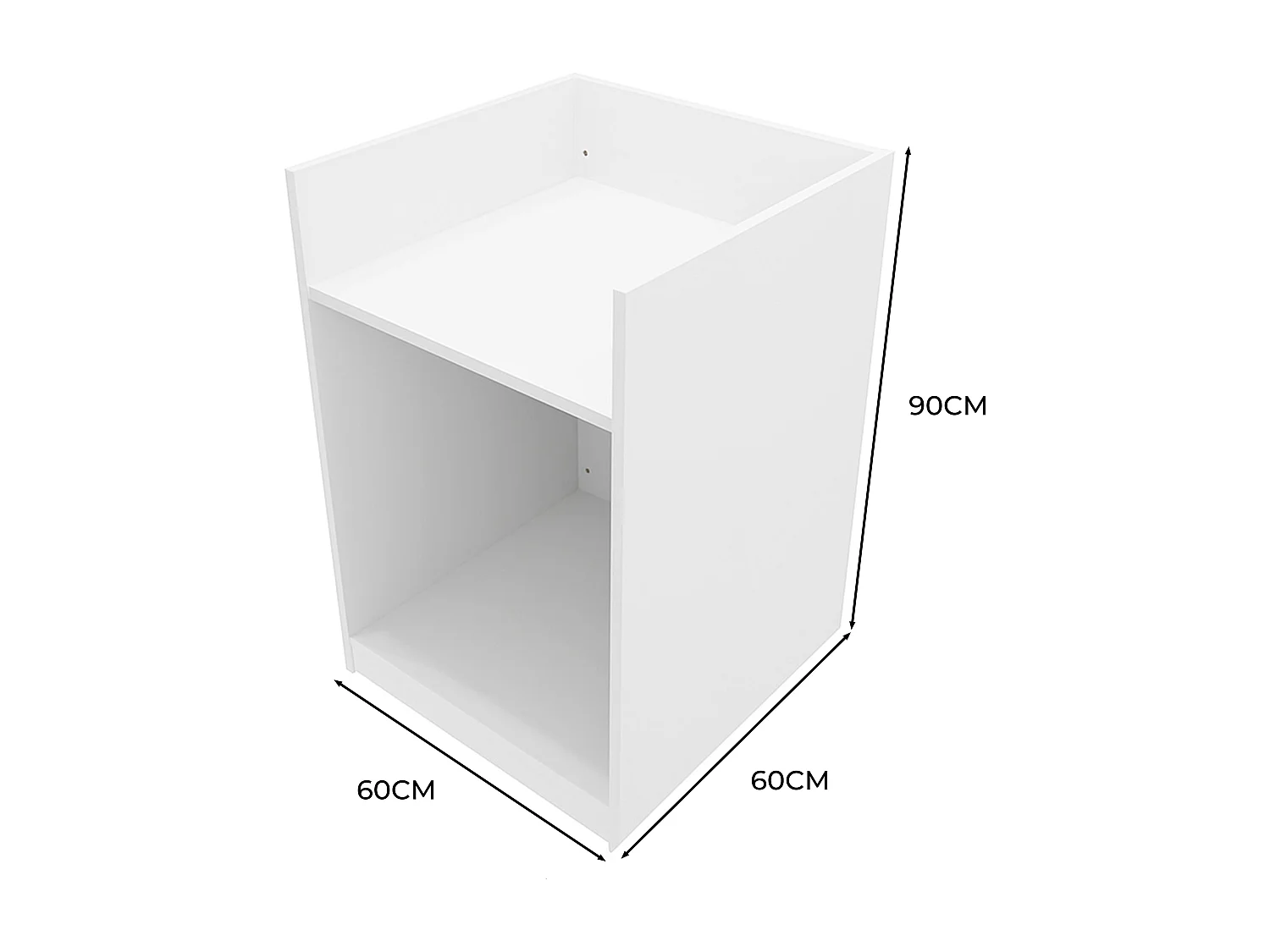 Comptoir de Vente Pour Caisse en MDF Blanc TB60 Meuble de Commerce Réception