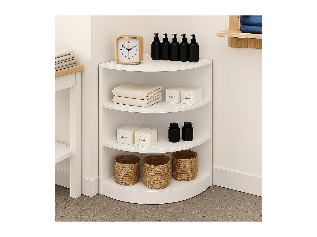 LM60 Ladentheke für Ecken – Weiß