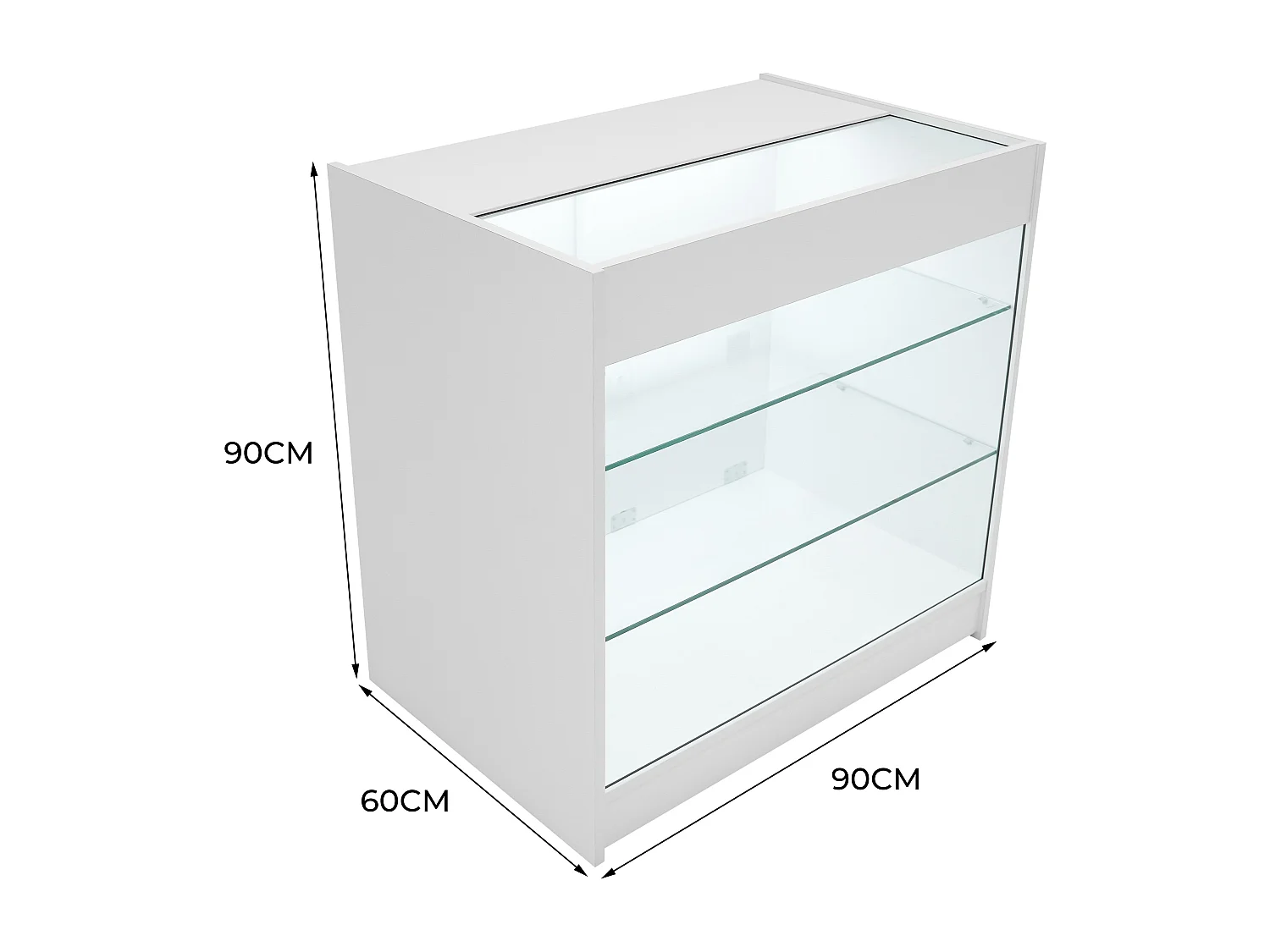 K900 LED-Ladentheke – Weiß