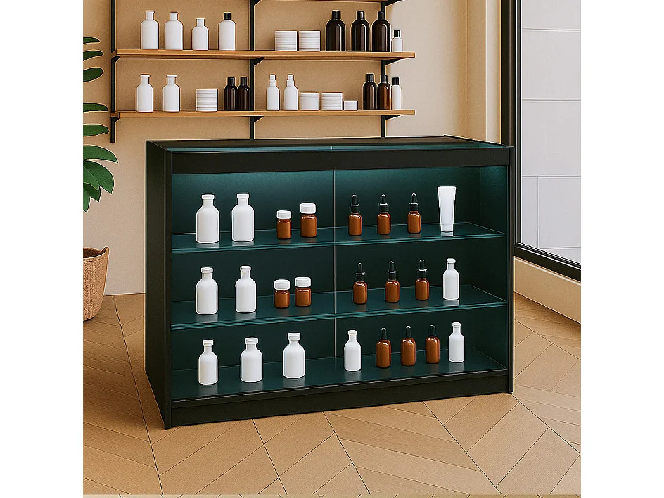 K1200 LED-Ladentheke – Schwarz